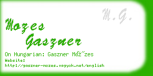 mozes gaszner business card